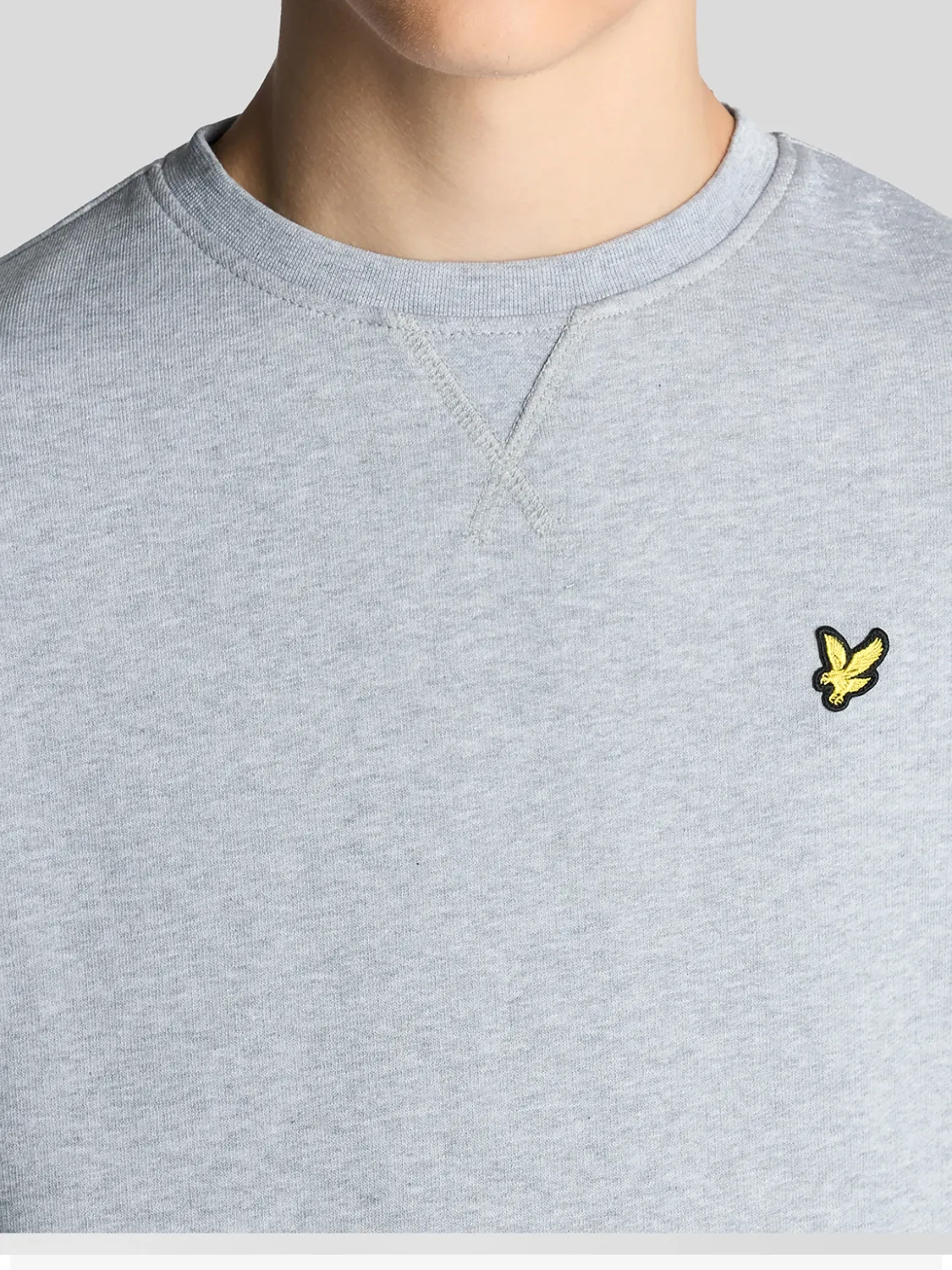 LYLE & SCOTT CREW NECK GENSER - LIGHT GREY MARL