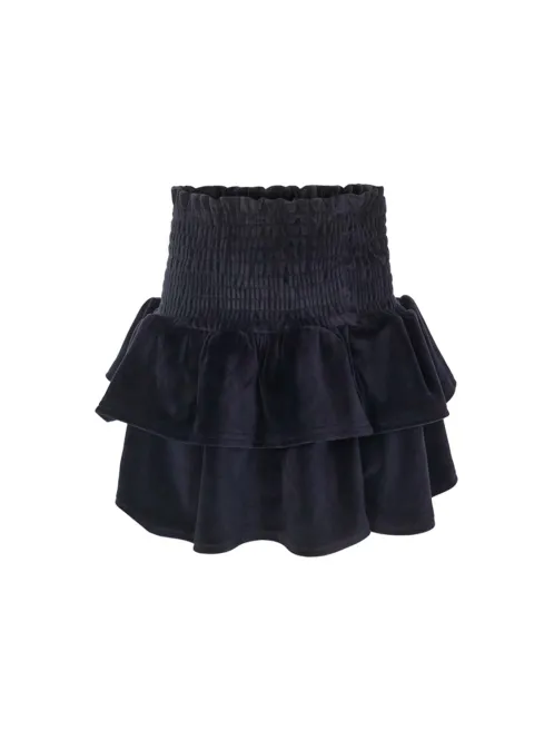 Hovedbilde VILJE & VE HERMINE VELOUR SKJØRT - DEEP NAVY