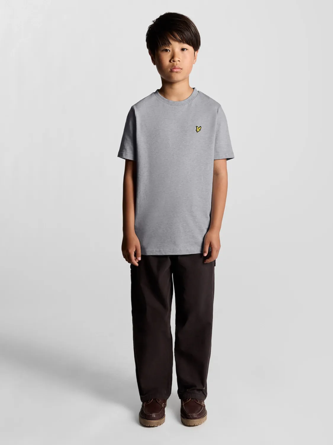 LYLE & SCOTT T-SKJORTE - LIGHT GREY MARL