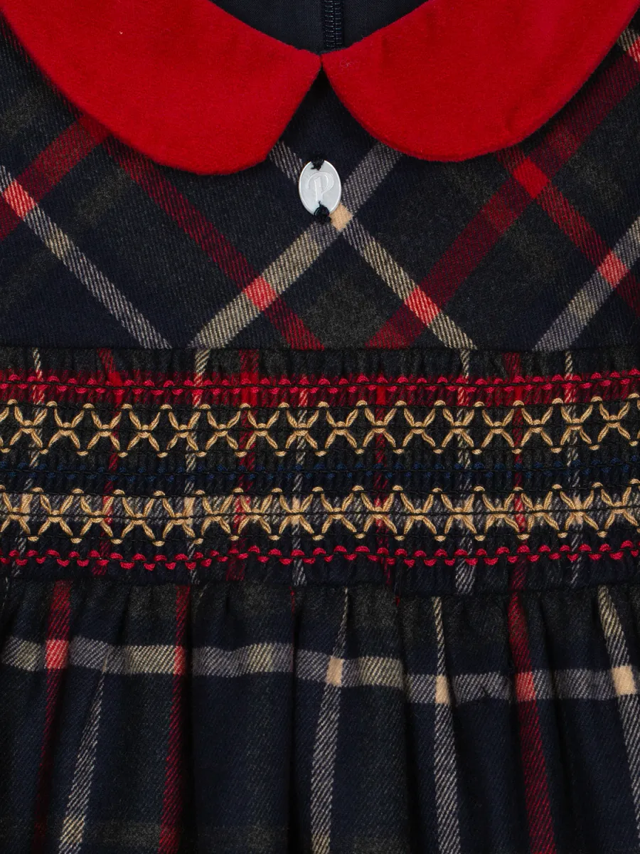 PATACHOU TARTAN FLANNEL DRESS
