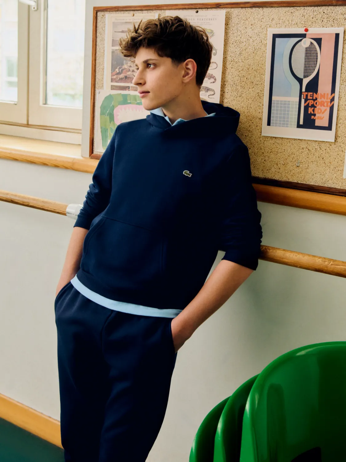 LACOSTE CORE HETTEGENSER - MARINEBLÅ